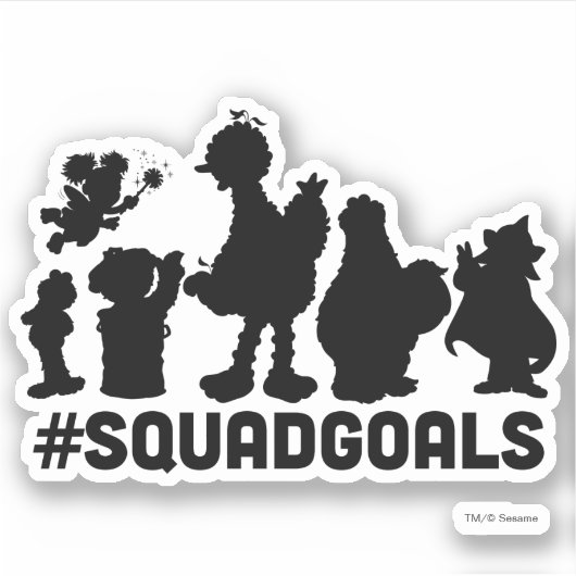 Sesamstraat - #SquadGoals Sticker (Voorkant)