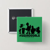 Sesamstraat - #SquadGoals Vierkante Button 5,1 Cm (Voorkant /achterkant)