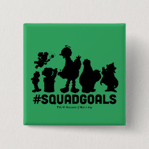 Sesamstraat - #SquadGoals Vierkante Button 5,1 Cm