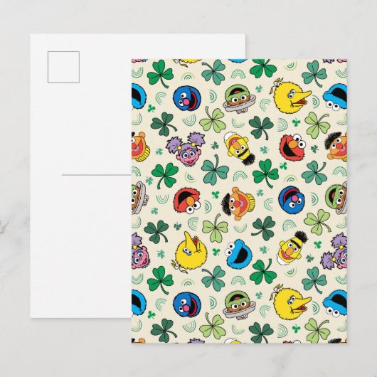 Sesamstraat St. Patrick's Day Patroon Briefkaart (Voorkant / Achterkant)