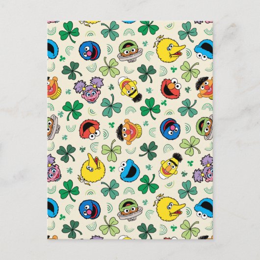 Sesamstraat St. Patrick's Day Patroon Briefkaart (Voorkant)
