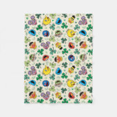 Sesamstraat St. Patrick's Day Patroon Fleece Deken (Voorkant)