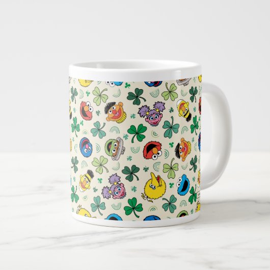 Sesamstraat St. Patrick's Day Patroon Grote Koffiekop (Voorkant rechts)