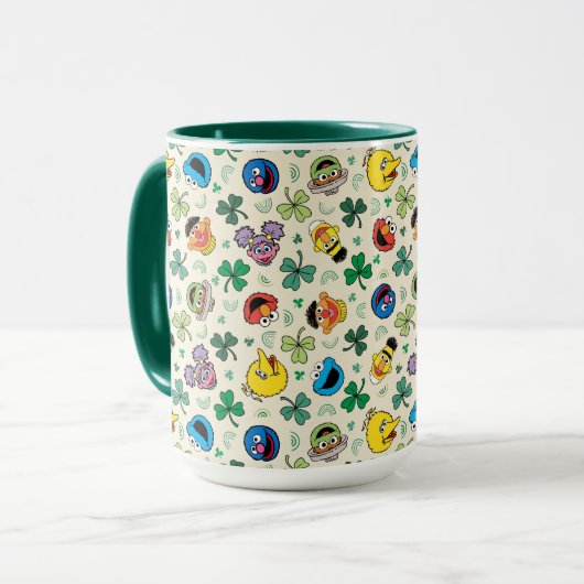 Sesamstraat St. Patrick's Day Patroon Mok (Voorkant links)