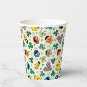 Sesamstraat St. Patrick's Day Patroon Papieren Bekers (Voorkant)