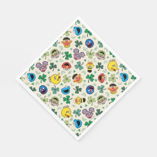 Sesamstraat St. Patrick's Day Patroon Servet (Hoek)