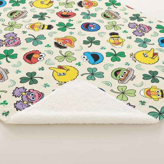 Sesamstraat St. Patrick's Day Patroon Sherpa Deken (3/4)