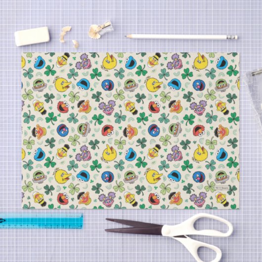 Sesamstraat St. Patrick's Day Patroon Tissuepapier (Craft)