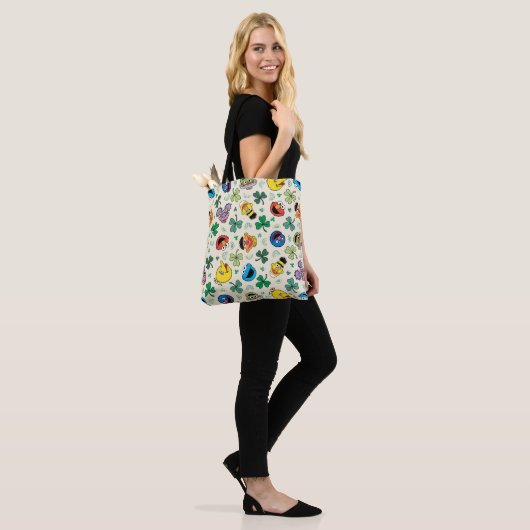 Sesamstraat St. Patrick's Day Patroon Tote Bag (Op model)
