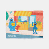 Sesamstraat | Straatscène Fleece Deken (Voorkant (Horizontaal))
