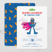 Sesamstraat | Super Grover Birthday Kaart (Voorkant / Achterkant)