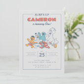 Sesamstraat | Surf's Up Summer Birthday Kaart (Staand voorkant)