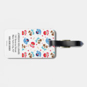 Sesamstraat | Tango, Elmo en Grover Pattern Bagagelabel (Achterkant horizontaal)