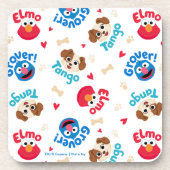 Sesamstraat | Tango, Elmo en Grover Pattern Bier Onderzetter (Voorkant)