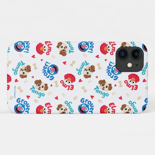 Sesamstraat | Tango, Elmo en Grover Pattern Case-Mate iPhone Case (Achterkant (horizontaal))