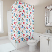 Sesamstraat | Tango, Elmo en Grover Pattern Douchegordijn (In situ)