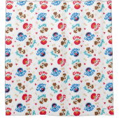Sesamstraat | Tango, Elmo en Grover Pattern Douchegordijn (Voorkant)