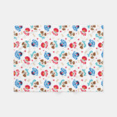 Sesamstraat | Tango, Elmo en Grover Pattern Fleece Deken (Voorkant (Horizontaal))