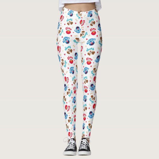 Sesamstraat | Tango, Elmo en Grover Pattern Leggings (Voorkant)