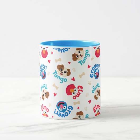 Sesamstraat | Tango, Elmo en Grover Pattern Mok (Midden)