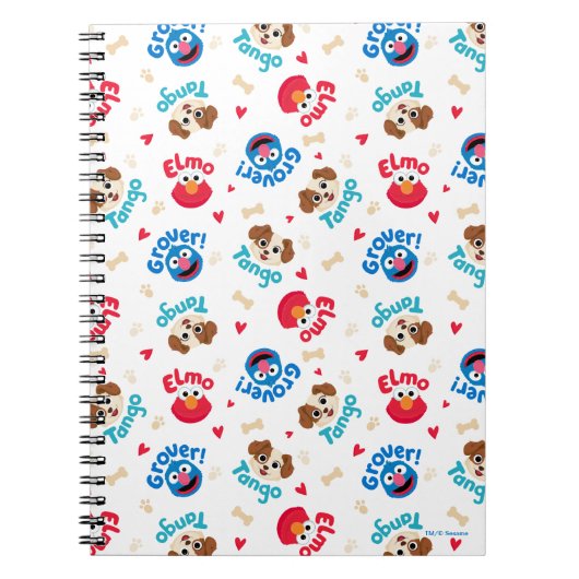 Sesamstraat | Tango, Elmo en Grover Pattern Notitieboek (Voorkant)