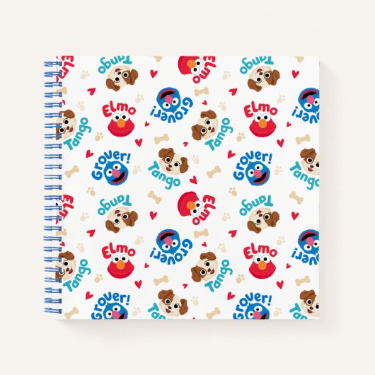 Sesamstraat | Tango, Elmo en Grover Pattern Notitieboek (Voorkant)