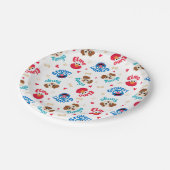 Sesamstraat | Tango, Elmo en Grover Pattern Papieren Bordje (Gekanteld)