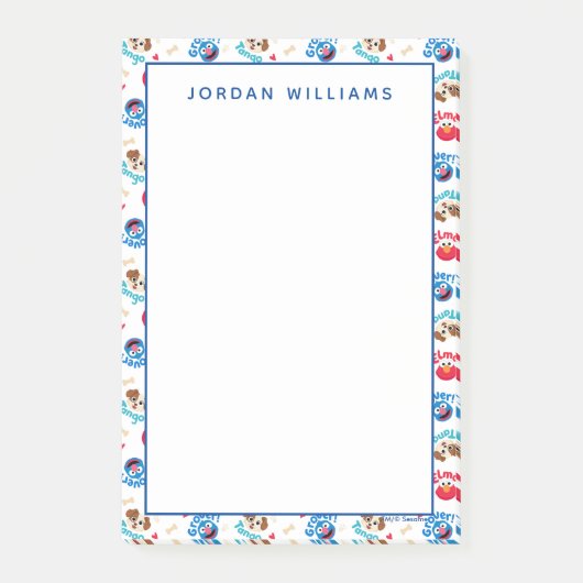 Sesamstraat | Tango, Elmo en Grover Pattern Post-it® Notes (Voorkant)