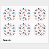 Sesamstraat | Tango, Elmo en Grover Pattern Ronde Sticker (Vel)