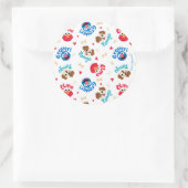 Sesamstraat | Tango, Elmo en Grover Pattern Ronde Sticker (Tas)