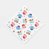 Sesamstraat | Tango, Elmo en Grover Pattern Servet (Hoek)