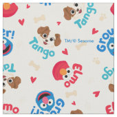 Sesamstraat | Tango, Elmo en Grover Pattern Stof (Close Up)