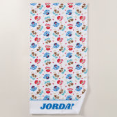 Sesamstraat | Tango, Elmo en Grover Pattern Strandlaken (Voorkant)