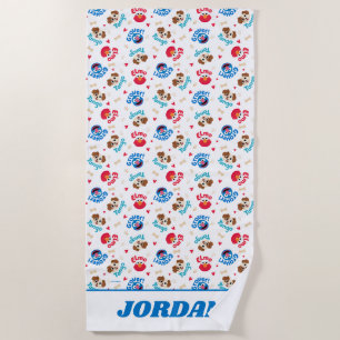 Sesamstraat Tango, Elmo en Grover Pattern Strandlaken