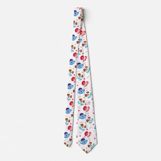Sesamstraat | Tango, Elmo en Grover Pattern Stropdas (Achterkant)