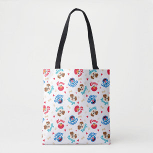Sesamstraat   Tango, Elmo en Grover Pattern Tote Bag
