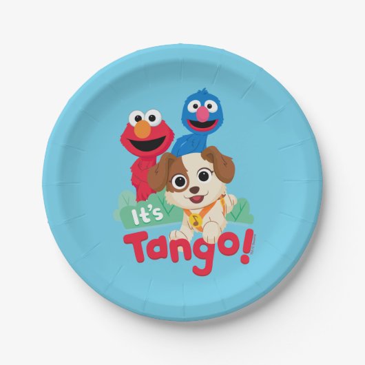 Sesamstraat | Tango met Elmo & Grover Papieren Bordje (Voorkant)