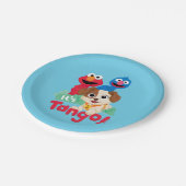 Sesamstraat | Tango met Elmo & Grover Papieren Bordje (Gekanteld)