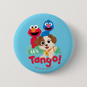 Sesamstraat   Tango met Elmo & Grover Ronde Button 5,7 Cm