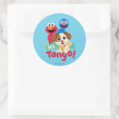 Sesamstraat | Tango met Elmo & Grover Ronde Sticker (Tas)