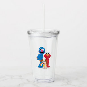 Sesamstraat Tango met Grover en Elmo Acryl Drinkbeker