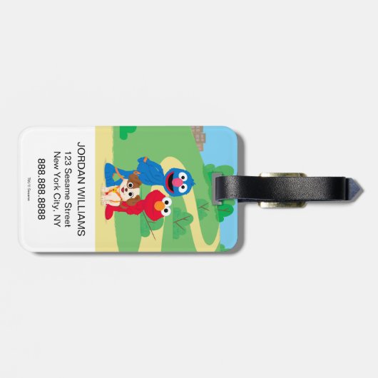 Sesamstraat | Tango met Grover en Elmo Bagagelabel (Achterkant horizontaal)