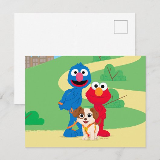Sesamstraat | Tango met Grover en Elmo Briefkaart (Voorkant / Achterkant)