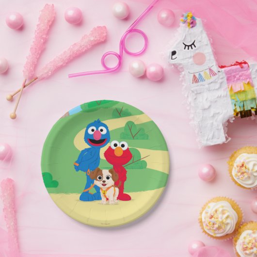 Sesamstraat | Tango met Grover en Elmo Papieren Bordje (Feest)