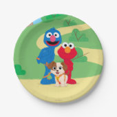 Sesamstraat | Tango met Grover en Elmo Papieren Bordje (Voorkant)