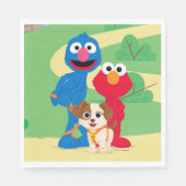 Sesamstraat | Tango met Grover en Elmo Servet (Voorkant)