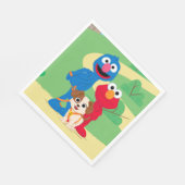 Sesamstraat | Tango met Grover en Elmo Servet (Hoek)