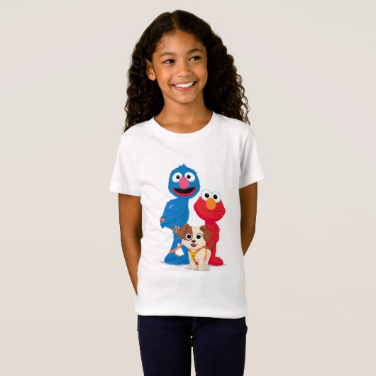 Sesamstraat | Tango met Grover en Elmo T-shirt (Voorkant volledig)