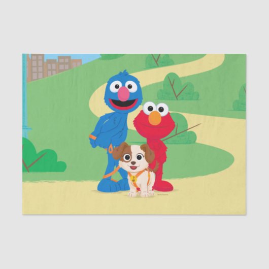 Sesamstraat | Tango met Grover en Elmo Tissuepapier (Voorkant)