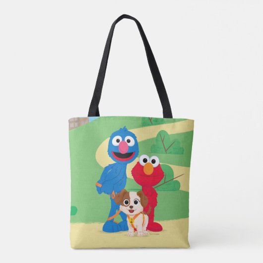 Sesamstraat | Tango met Grover en Elmo Tote Bag (Achterkant)